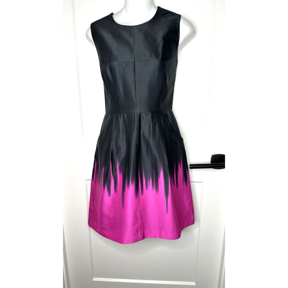 MILLY OMBRE PINK "COCO"‎ SHORT DRESS GLAM SATIN SZ 2 - Picture 5 of 6